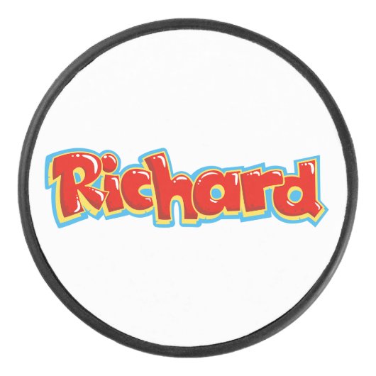 Richard graffiti hockey puck (Voorkant)