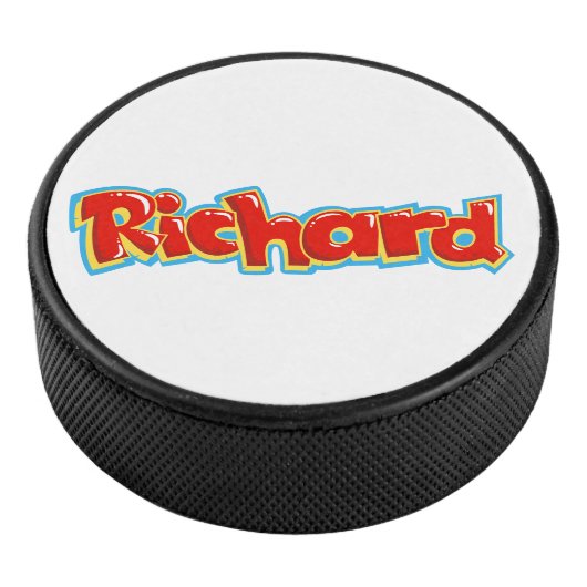 Richard graffiti hockey puck (3/4)