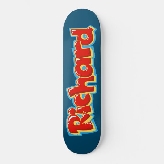 Richard graffiti persoonlijk skateboard (Voorkant)