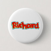 Richard graffiti ronde button 5,7 cm (Voorkant)