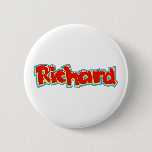 Richard graffiti ronde button 5,7 cm (Voorkant)