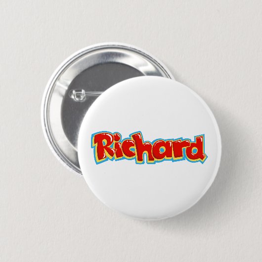 Richard graffiti ronde button 5,7 cm (Voorkant /achterkant)