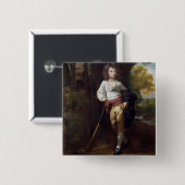 Richard Heber, 1782 (olie op doek) Vierkante Button 5,1 Cm (Voorkant /achterkant)