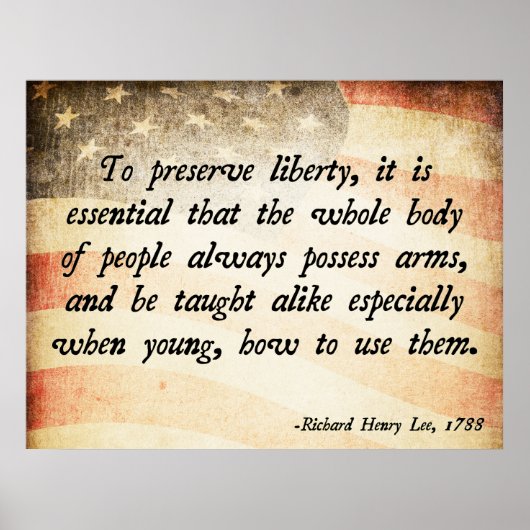Richard Henry Lee Quote Poster (Voorkant)