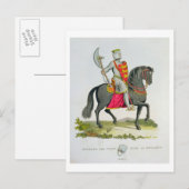Richard I, King of England (1157-99), 1194, uit Briefkaart (Voorkant / Achterkant)