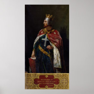 Richard I the LionhartKing of England, 1841 Poster