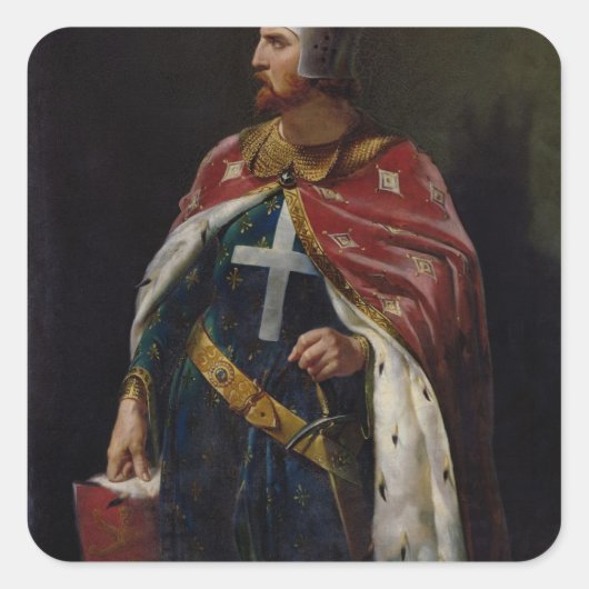 Richard I the LionhartKing of England, 1841 Vierkante Sticker (Voorkant)