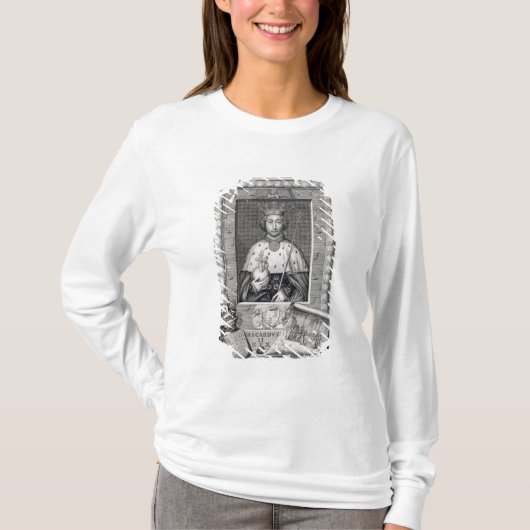 Richard II (1367-1400) King of England 1377-99, af T-shirt (Voorkant)