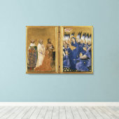 Richard II aan de Maagd en het Kind Canvas Afdruk (Insitu (Houten vloer))