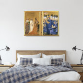 Richard II aan de Maagd en het Kind Canvas Afdruk (Insitu (Slaapkamer))
