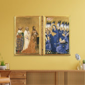 Richard II aan de Maagd en het Kind Canvas Afdruk (Insitu (Woonkamer))