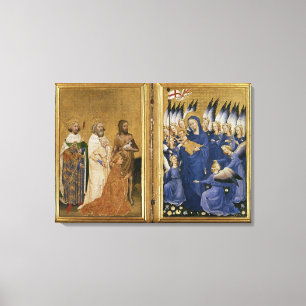 Richard II aan de Maagd en het Kind Canvas Afdruk