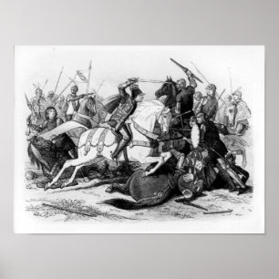 Richard III bij de slag om Bosworth in 1485 Poster