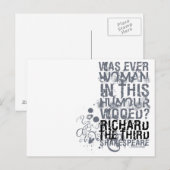 Richard III - Citaat voor weduwen (B&W) Briefkaart (Voorkant / Achterkant)