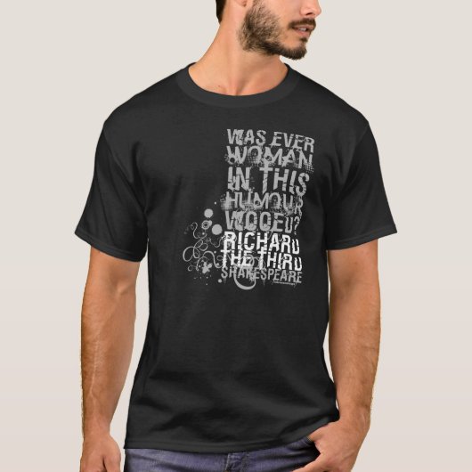 Richard III - Citaat voor weduwen (B&W) T-shirt (Voorkant)