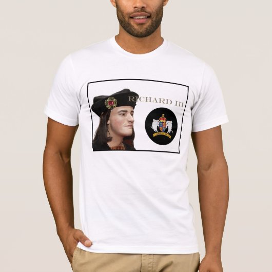 Richard III en zijn White Boar Badge T-shirt (Voorkant)