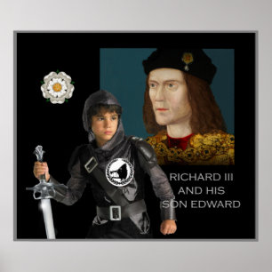 Richard III en zijn zoon Edward Poster