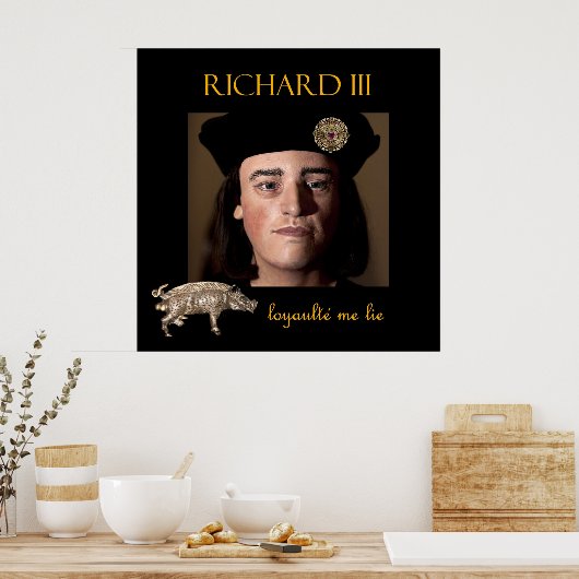 Richard III in de schaduwen Poster (Keuken)