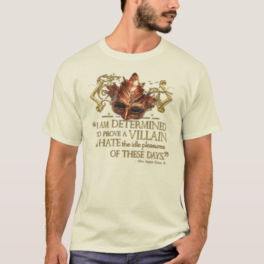 Richard III Quote (Gold Version) T-shirt (Voorkant)