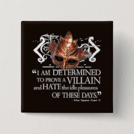 Richard III Quote Vierkante Button 5,1 Cm (Voorkant)