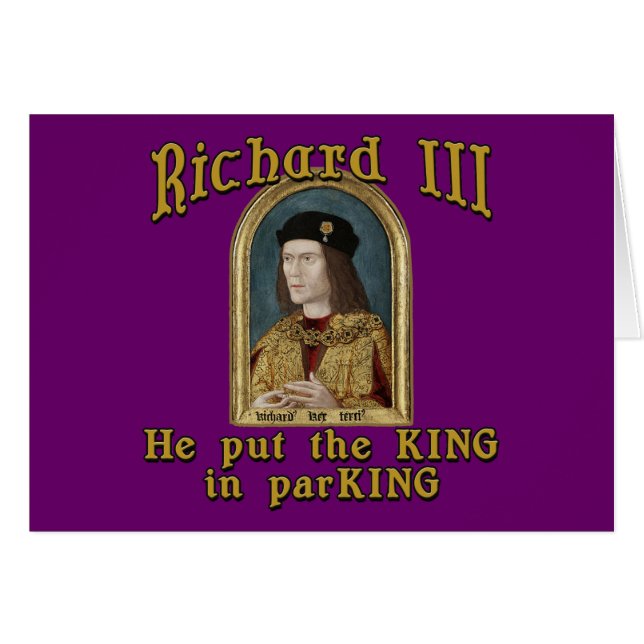 Richard III Zet de koning in het ParKING-shirt (Voorkant Horizontaal)