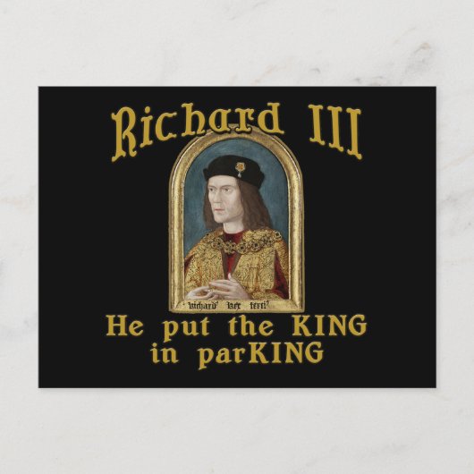 Richard III Zet de koning in het ParKING-shirt Briefkaart (Voorkant)
