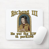Richard III Zet de koning in het ParKING-shirt Muismat (Met muis)