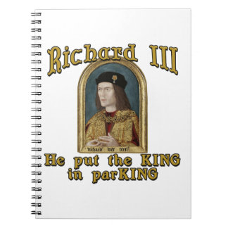 Richard III Zet de koning in het ParKING-shirt Notitieboek