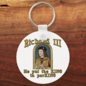 Richard III Zet de koning in het ParKING shirt Sleutelhanger (Voorkant)