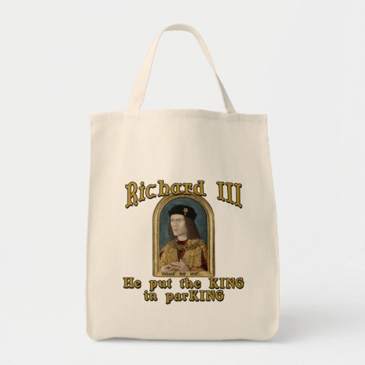 Richard III Zet de koning in het ParKING-shirt Tote Bag (Voorkant)