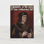 Richard III Zwangerschap Gefeliciteerd Kaart (Voorkant)