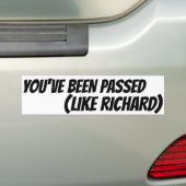 RICHARD IS OVERLEDEN BUMPERSTICKER (Op auto)
