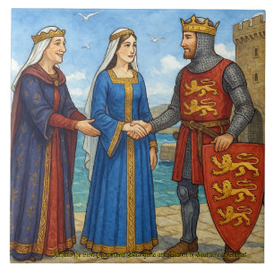 Richard Leeuwenhart en Berengaria van Navarra Tegeltje