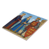 Richard Leeuwenhart en Berengaria van Navarra Tegeltje (Zijkant)