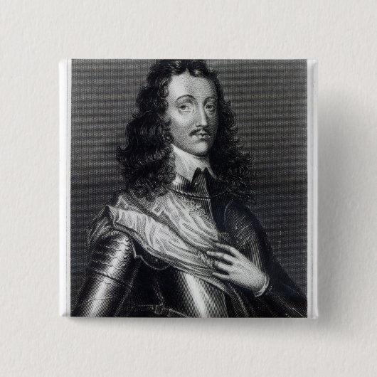 Richard Lovelace Vierkante Button 5,1 Cm (Voorkant)