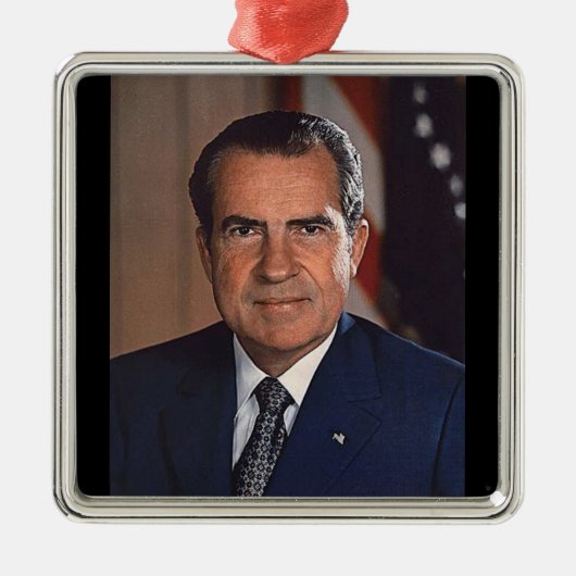 Richard M. Nixon 37th President Metalen Ornament (Voorkant)