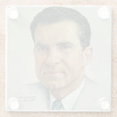 Richard Milhouse Nixon Glazen Onderzetter (Achterkant)