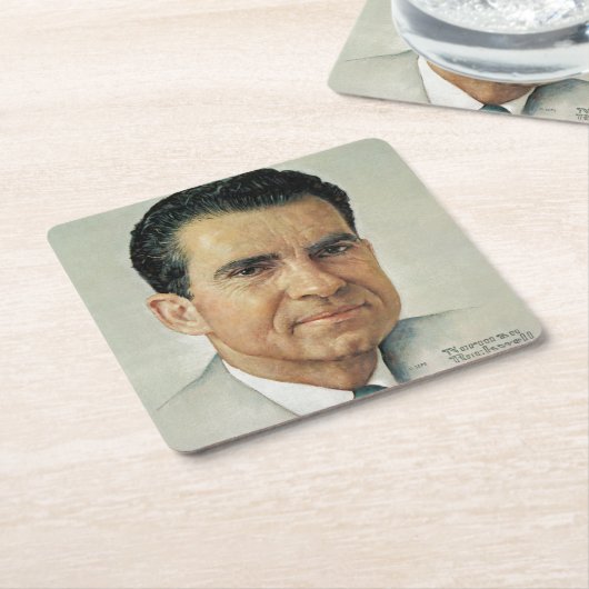 Richard Milhouse Nixon Kartonnen Onderzetters (Schuin)
