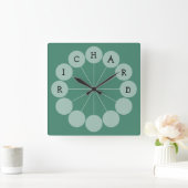 RICHARD Modern Fun Name Clock Vierkante Klok (Huis)