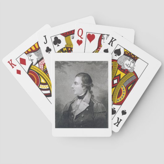 Richard Montgomery (1736-75), gegraveerd door E. M Speelkaarten (Achterkant)