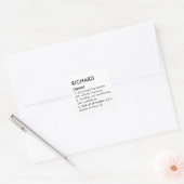 Richard naam, Bewerkbare naam, Aangepaste naam Vierkante Sticker (Envelop)