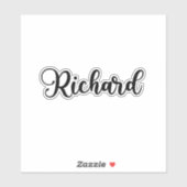 Richard Name - Handgeschreven kalligrafie Sticker (Vel)