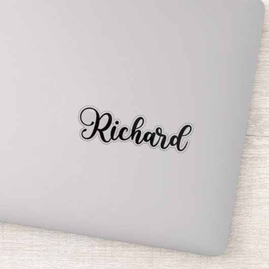 Richard Name - Handgeschreven kalligrafie Sticker (Detail)