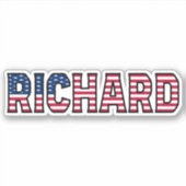Richard Name Vorname USA Sticker Stickerset (Voorkant)
