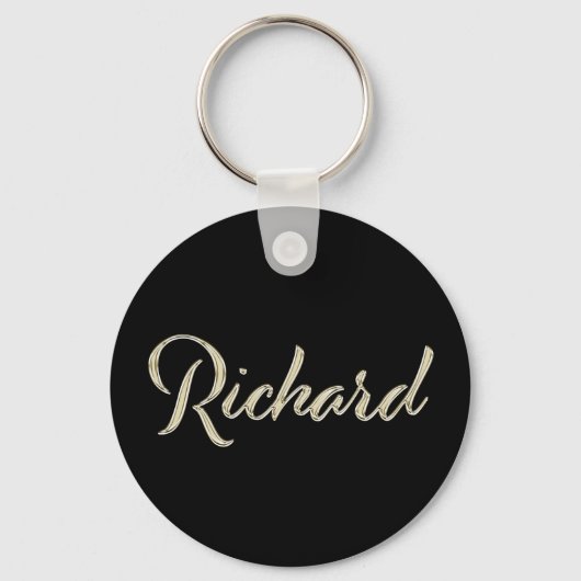 Richard Name whitegold Button Schlüsselanhänger Sleutelhanger (Voorkant)