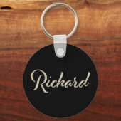 Richard Name whitegold Button Schlüsselanhänger Sleutelhanger (Voorkant)