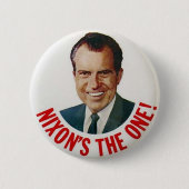 Richard Nixon 1968 Verkiezingscampagne Badge Ronde Button 5,7 Cm (Voorkant)