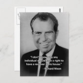 Richard Nixon Anti-Pistool Briefkaart (Voorkant / Achterkant)