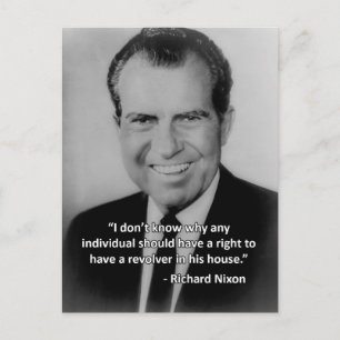 Richard Nixon Anti-Pistool Briefkaart