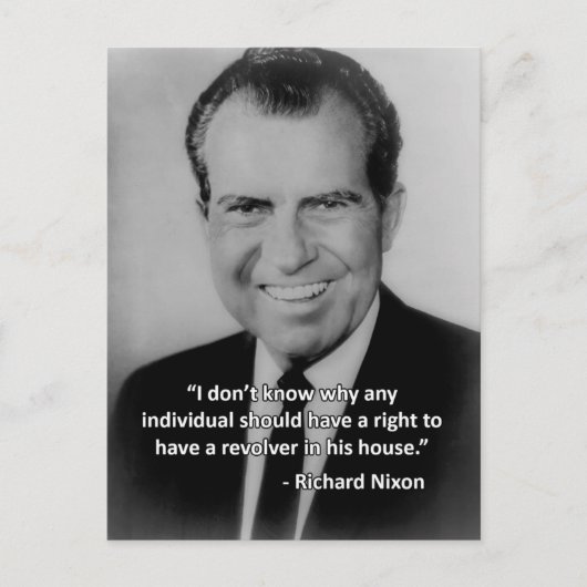 Richard Nixon Anti-Pistool Briefkaart (Voorkant)
